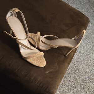 Charles David Tan Heels with Ankle Strap